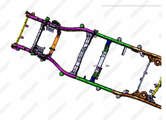 2801000K09 Рама 4/4 дизель Great Wall Hover