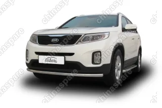 AFZDAKS1304 Защита переднего бампера d57 радиусная Arbori нерж. сталь для KIA Sorento 2013-нв
