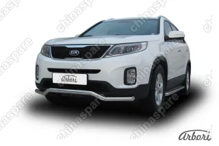 AFZDAKS1305 Защита переднего бампера d57 "волна" Arbori нерж. сталь для KIA Sorento 2013-нв