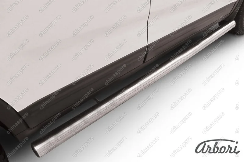 AFZDAKS1307 Защита порогов d76 труба Arbori нерж. сталь для KIA Sorento 2013-нв