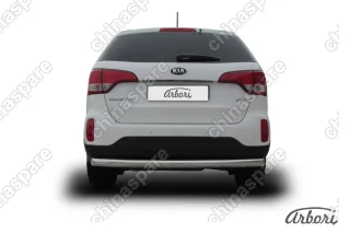 AFZDAKS1309 Защита заднего бампера d76 радиусная Arbori нерж. сталь для KIA Sorento 2013-нв