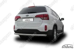 AFZDAKS1309 Защита заднего бампера d76 радиусная Arbori нерж. сталь для KIA Sorento 2013-нв