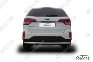 AFZDAKS1310 Защита заднего бампера d57 радиусная Arbori нерж. сталь для KIA Sorento 2013-нв