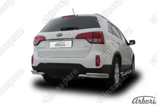 AFZDAKS1313 Уголки d57+d42 двойные Arbori нерж. сталь для KIA Sorento 2013-нв