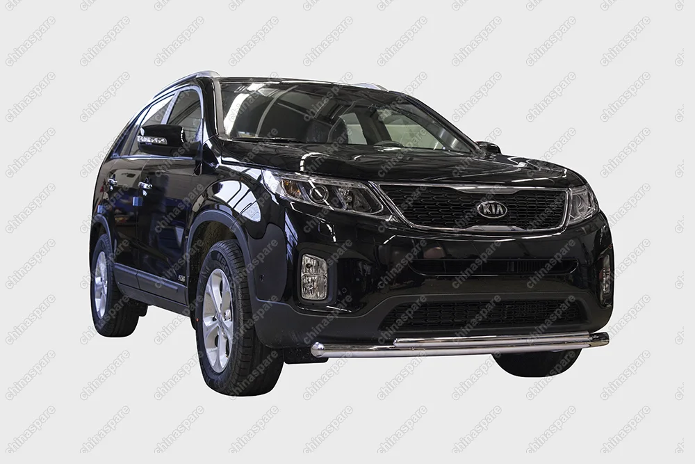 KSOR481635 Защита переднего бампера труба d60/42 двойная, Kia Sorento 2013-, KSOR.48.1635