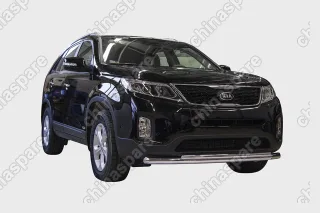 KSOR481635 Защита переднего бампера труба d60/42 двойная, Kia Sorento 2013-, KSOR.48.1635