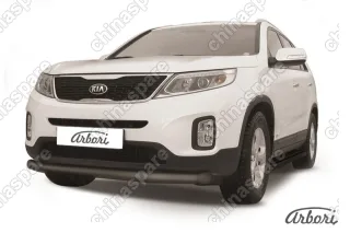 AFZDAKS1302B Защита переднего бампера d76 Arbori черн. для KIA Sorento 2013-нв