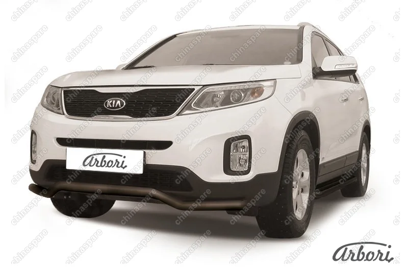 AFZDAKS1305B Защита переднего бампера d57 "волна" Arbori черн. для KIA Sorento 2013-нв