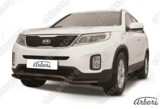 AFZDAKS1305B Защита переднего бампера d57 "волна" Arbori черн. для KIA Sorento 2013-нв