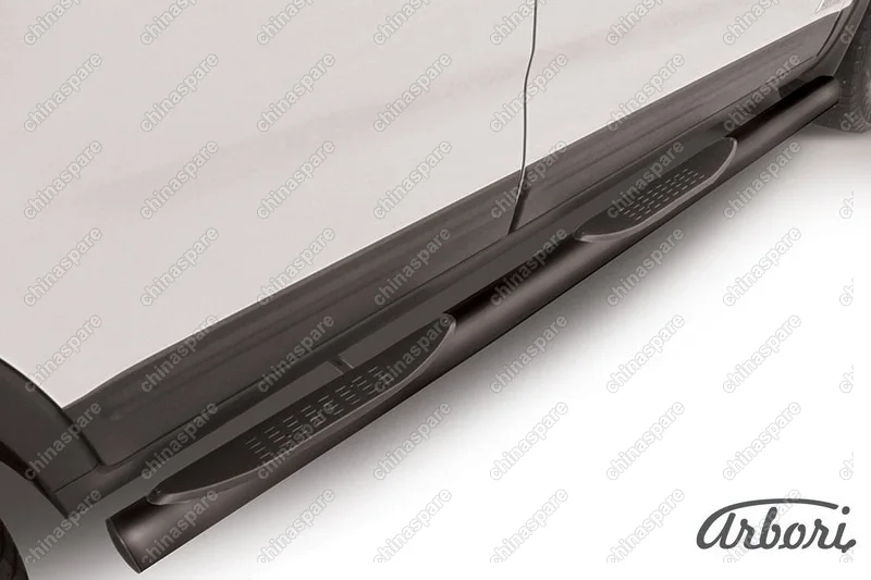 AFZDAKS1306B Защита порогов d76 с проступями Arbori черн. для KIA Sorento 2013-нв