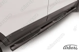 AFZDAKS1306B Защита порогов d76 с проступями Arbori черн. для KIA Sorento 2013-нв