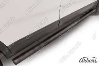 AFZDAKS1307B Защита порогов d76 труба Arbori черн. для KIA Sorento 2013-нв