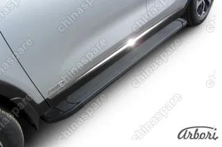 AFZDAALKS1501 Комплект алюминиевых порогов Arbori Optima Black 1800 для KIA Sorento Prime 2015-2018