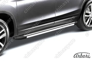 AFZDAALKS1503 Комплект алюминиевых порогов Arbori Luxe Black 1800 для KIA Sorento Prime 2015-2018