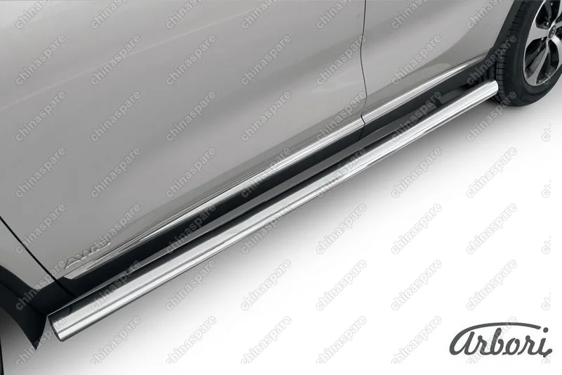 AFZDAKS1505 Защита порогов d76 труба Arbori нерж. сталь для KIA Sorento Prime 2015-2018