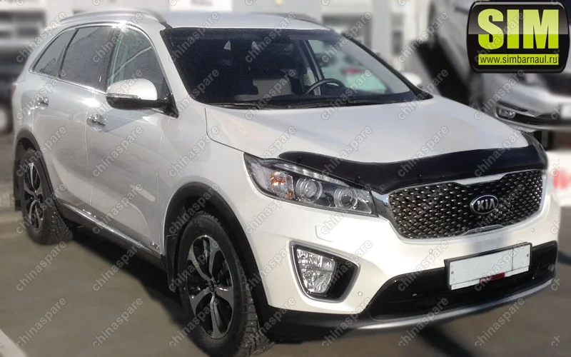 NLDSKISOR1512 Дефлектор капота темный KIA Sorento Prime 2015-