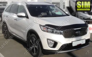 NLDSKISOR1512 Дефлектор капота темный KIA Sorento Prime 2015-