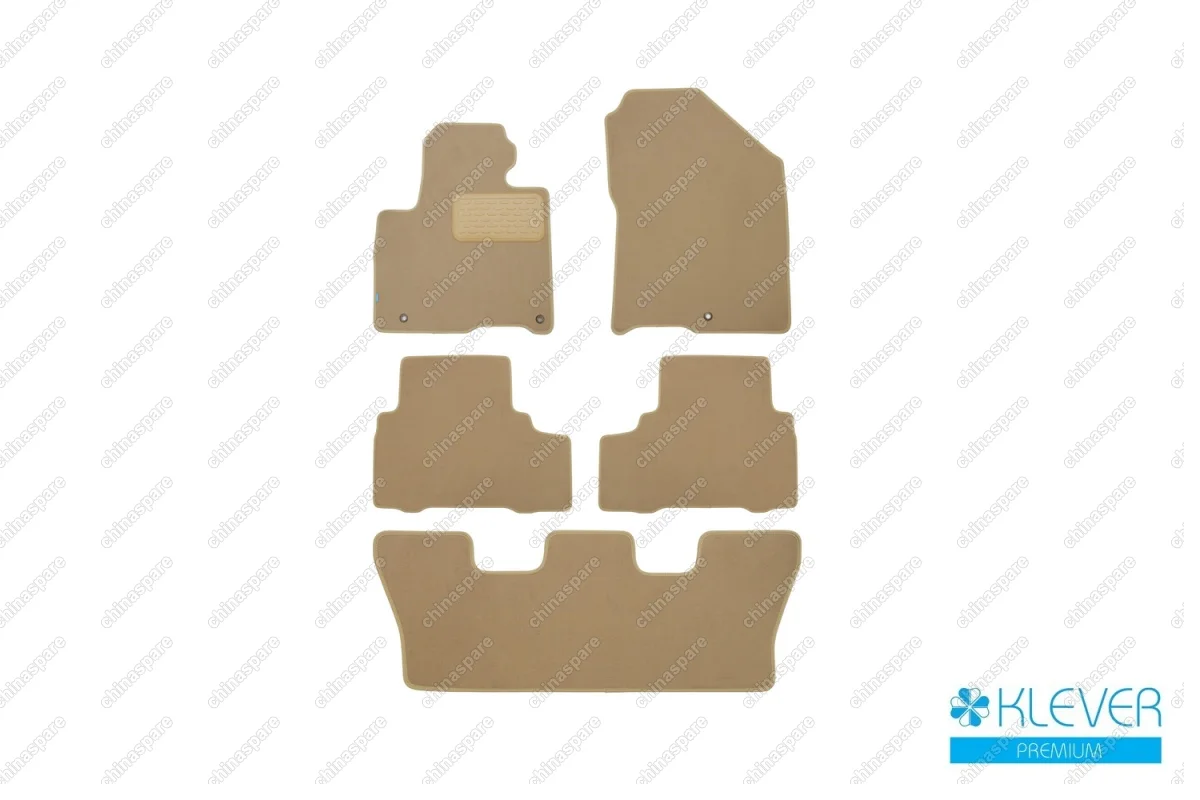 KLEVER04255422112kh Коврики в салон Klever Premium KIA Sorento Prime 2016->, кросс., 5 шт. (текстиль, бежевые)