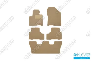 KLEVER04255422112kh Коврики в салон Klever Premium KIA Sorento Prime 2016->, кросс., 5 шт. (текстиль, бежевые)