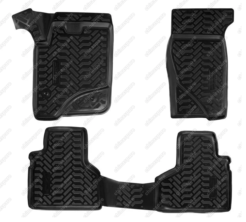 Ковры в салон (3D) Chevrolet Niva  (2002-)компл. 4 шт., высокий борт, полимерные, черные