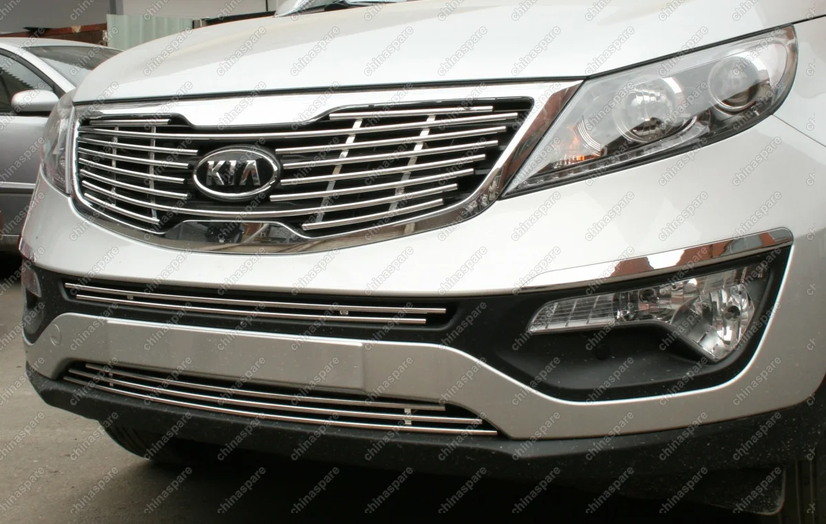 KISP912069 Декоративный элемент решётки радиатора d10 (1 элемент из 8 трубочек) "Kia Sportage" 2010-, KISP.91.2069