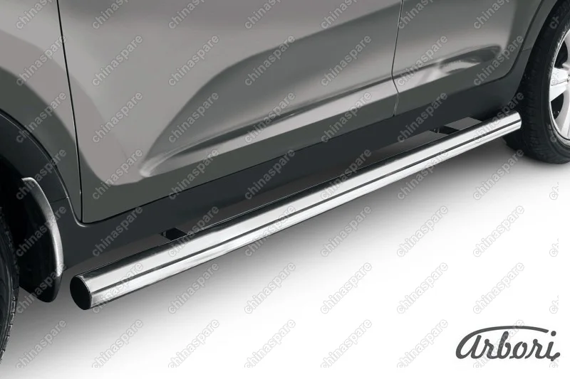 AFZDAKSP01009 Защита штатных порогов Arbori d76 труба KIA SPORTAGE 2010-