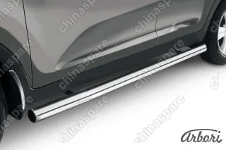 AFZDAKSP01009 Защита штатных порогов Arbori d76 труба KIA SPORTAGE 2010-