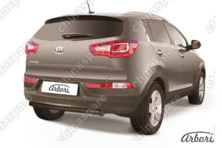AFZDAKSP1012B Защита заднего бампера d57 Arbori черн. для Kia SPORTAGE 2010-2016