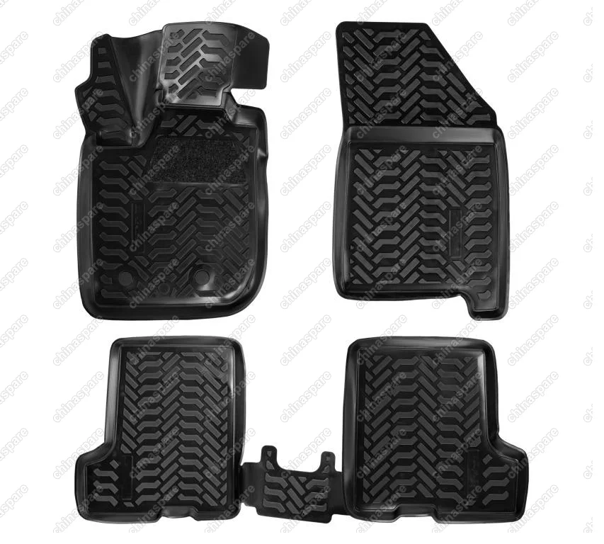 Ковры в салон (3D с подпятником) (без вещ.ящика) Lada XRAY (2016-) компл. 4 шт., (крепеж), высокий борт, полимерные, черные