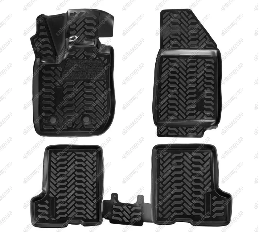Ковры в салон (3D с подпятником) (с вещ.ящиком) Lada XRAY (2016-) компл. 4 шт., (крепеж), высокий борт, полимерные, черные