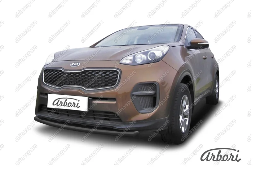 AZDAKSP1601B Защита переднего бампера d57 Arbori черн. для Kia SPORTAGE 2016-2018