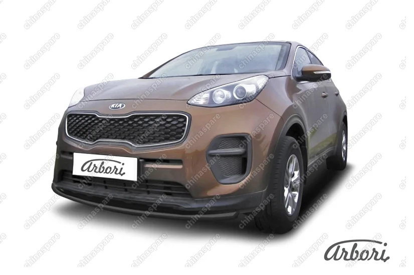 AZDAKSP1602B Защита переднего бампера d42 Arbori черн. для Kia SPORTAGE 2016-2018