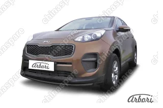 AZDAKSP1602B Защита переднего бампера d42 Arbori черн. для Kia SPORTAGE 2016-2018