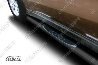 AZDAKSP1604B Защита порогов d76 с проступями Arbori черн. для Kia SPORTAGE 2016-2018