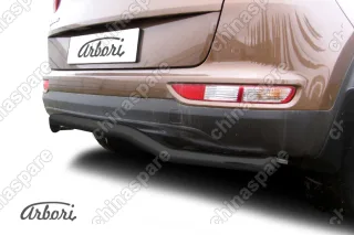 AZDAKSP1608B Защита заднего бампера d57 "волна" Arbori черн. для Kia SPORTAGE 2016-2018