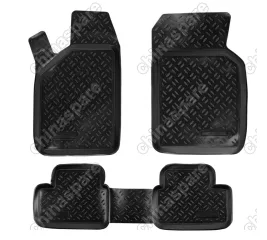 Ковры в салон ВАЗ 2108-099, ВАЗ 2113-15, компл. 4 шт., высокий борт, полимерные, черные