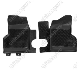 Ковры в салон передние (с перемычкой) ГАЗель 2705, 3302 (в т.ч. 4X4), Бизнес (1995-) компл. 2 шт., высокий борт, полимерные, черные