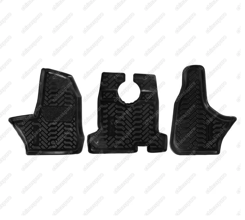 Ковры в салон передние (3D с подпятником) ГАЗон Next (2014-) компл. 3 шт., высокий борт, полимерные, черные