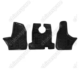 Ковры в салон передние (3D с подпятником) ГАЗон Next (2014-) компл. 3 шт., высокий борт, полимерные, черные