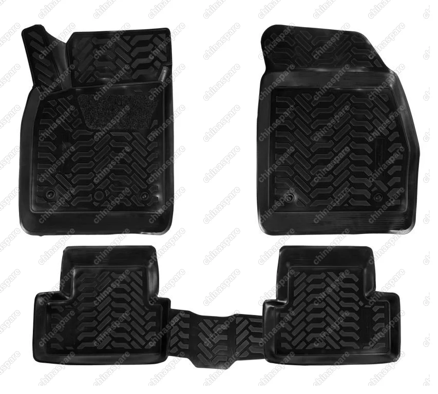Ковры в салон (3D с подпятником) Chevrolet Cruze (2009-) компл. 4 шт., высокий борт, полимерные, черные