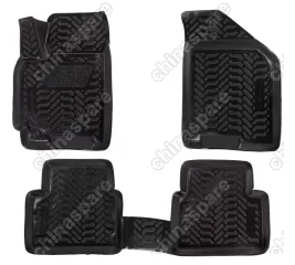Ковры в салон (3D с подпятником) Chevrolet Lacetti (2004-2012) компл. 4 шт., высокий борт, полимерные, черные