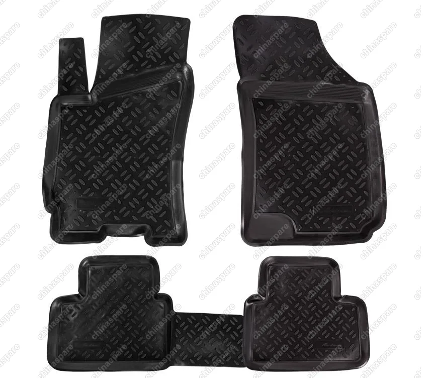 Ковры в салон Chevrolet Lanos (1997-2009)/ЗАЗ Chance, компл. 4 шт., высокий борт, полимерные, черные