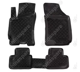 Ковры в салон Chevrolet Lanos (1997-2009)/ЗАЗ Chance, компл. 4 шт., высокий борт, полимерные, черные