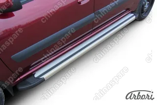 AFZDAALLADLAR04 Комплект алюминиевых порогов Arbori Luxe Silver 2100 для LADA Largus 2012-нв