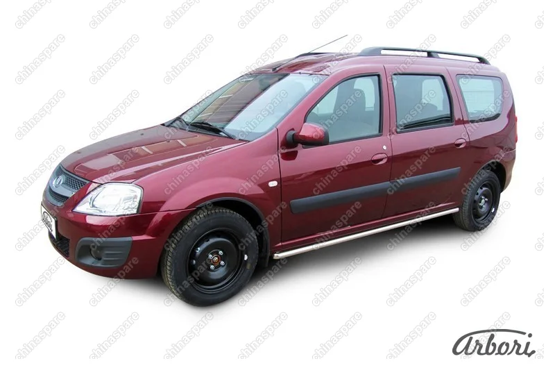 AFZDALADLAR02 Защита порогов d42 труба Arbori нерж. сталь для LADA LARGUS 2012-нв