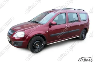 AFZDALADLAR02 Защита порогов d42 труба Arbori нерж. сталь для LADA LARGUS 2012-нв