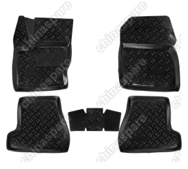 Ковры в салон (3D с подпятником) Ford Focus III (2011-) компл. 5 шт., высокий борт, полимерные, черные