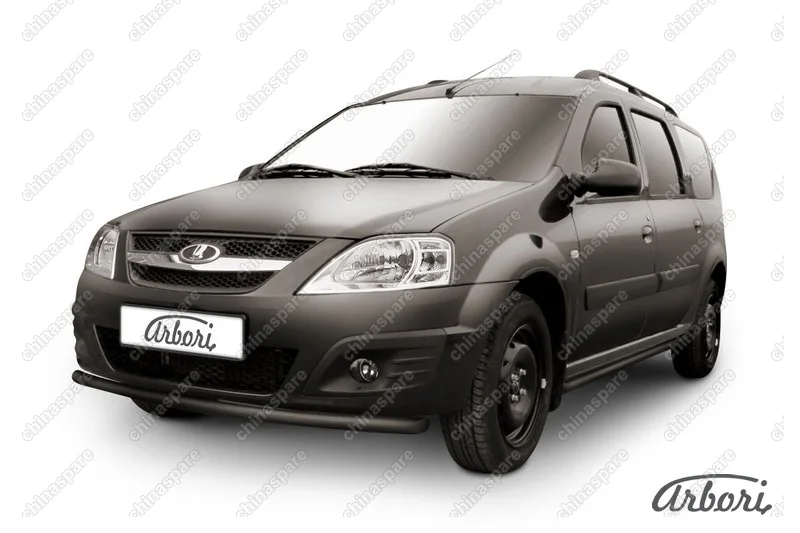 AFZDALADLAR01B Защита переднего бампера d42 Arbori черн. для LADA LARGUS 2012-нв