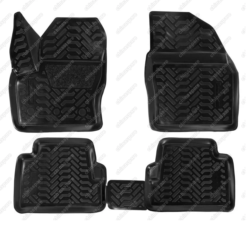 Ковры в салон (3D с подпятником) Ford Kuga (2013-) компл. 4 шт., высокий борт, полимерные, черные