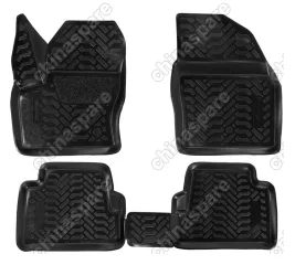 Ковры в салон (3D с подпятником) Ford Kuga (2013-) компл. 4 шт., высокий борт, полимерные, черные